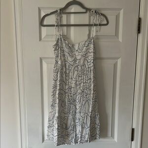 Abercrombie White and Blue Strappy Dress